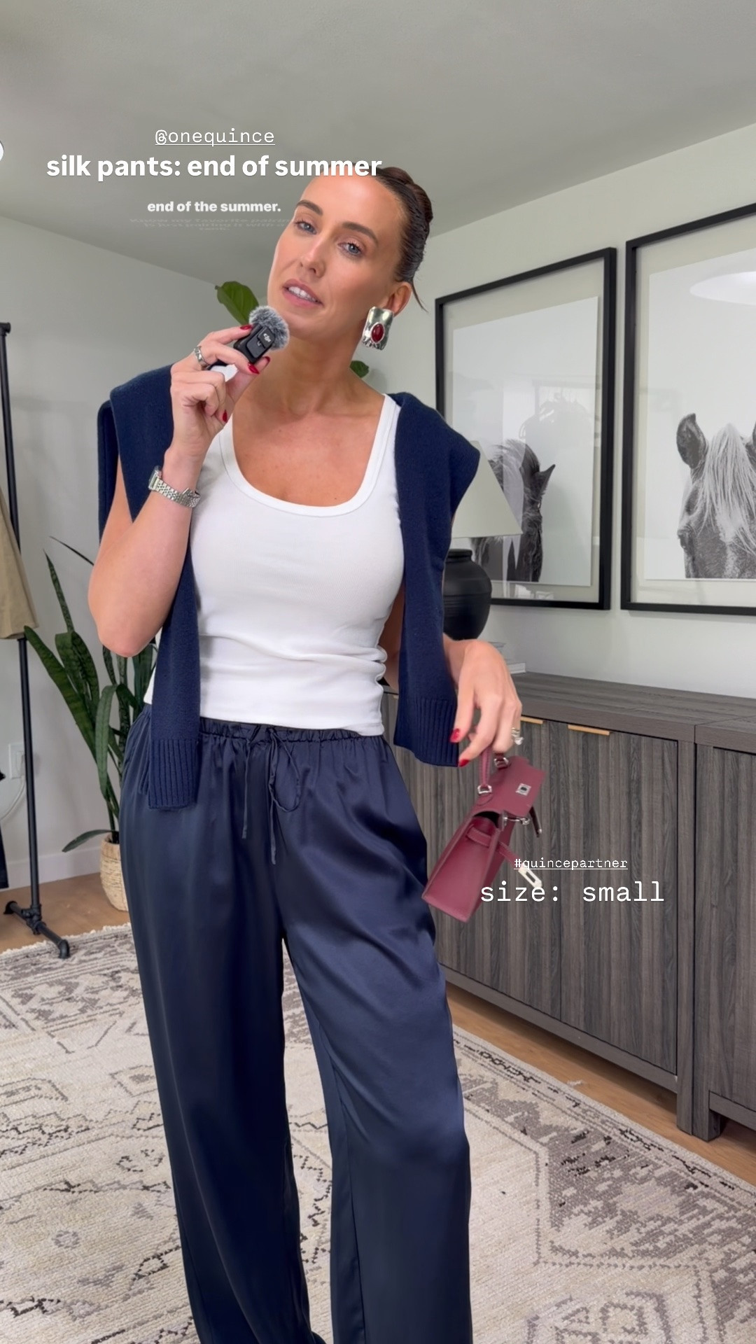 how to confidently style @Quince satin pants for end of summer ☀️ 

Tank: M
Silk pants: S 
Cashmere sweater: S

#quincepartner

#LTKgrwm #LTKootd