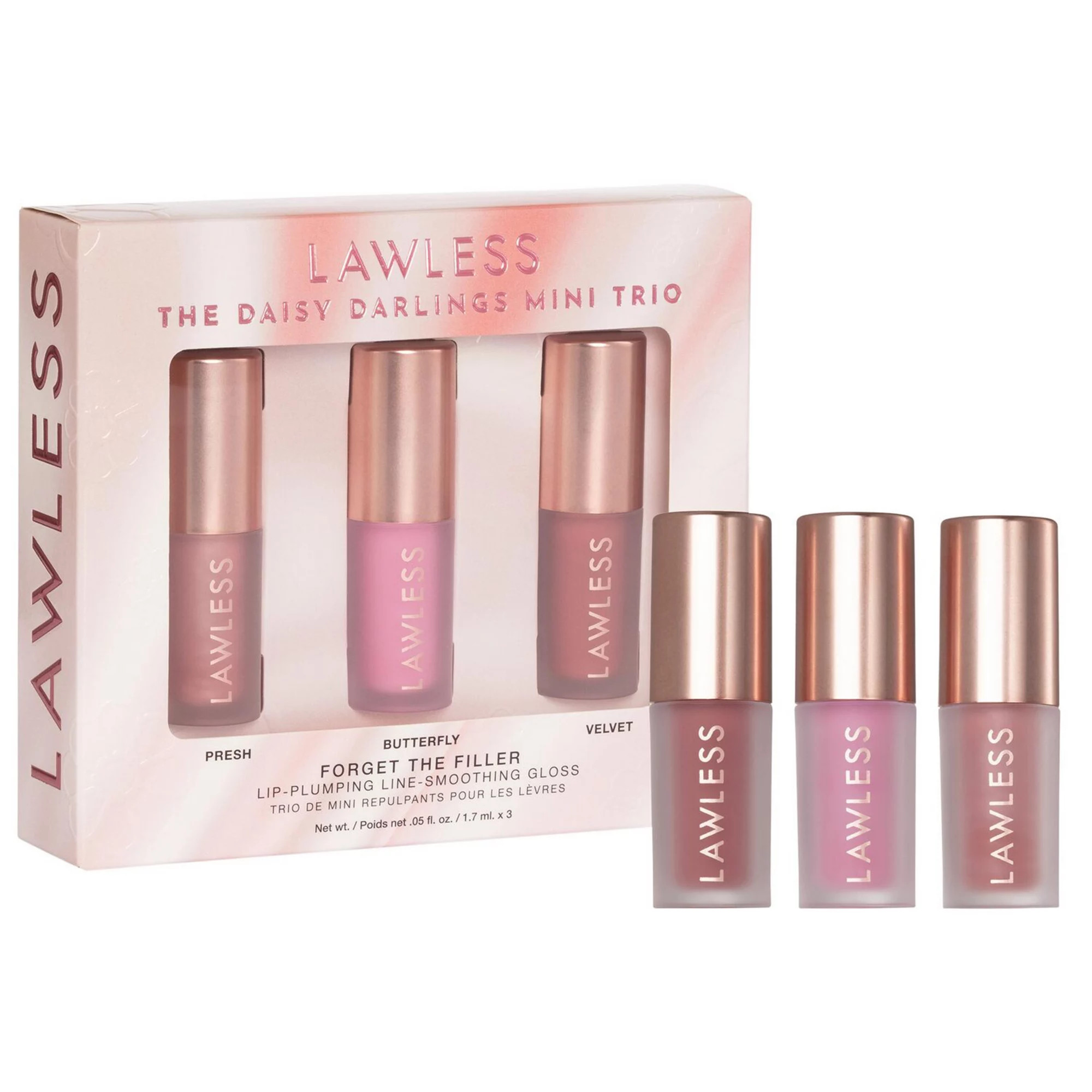 LAWLESS Mini Daisy Darlings Lip-Plumping Lip Gloss Trio | Kohl's