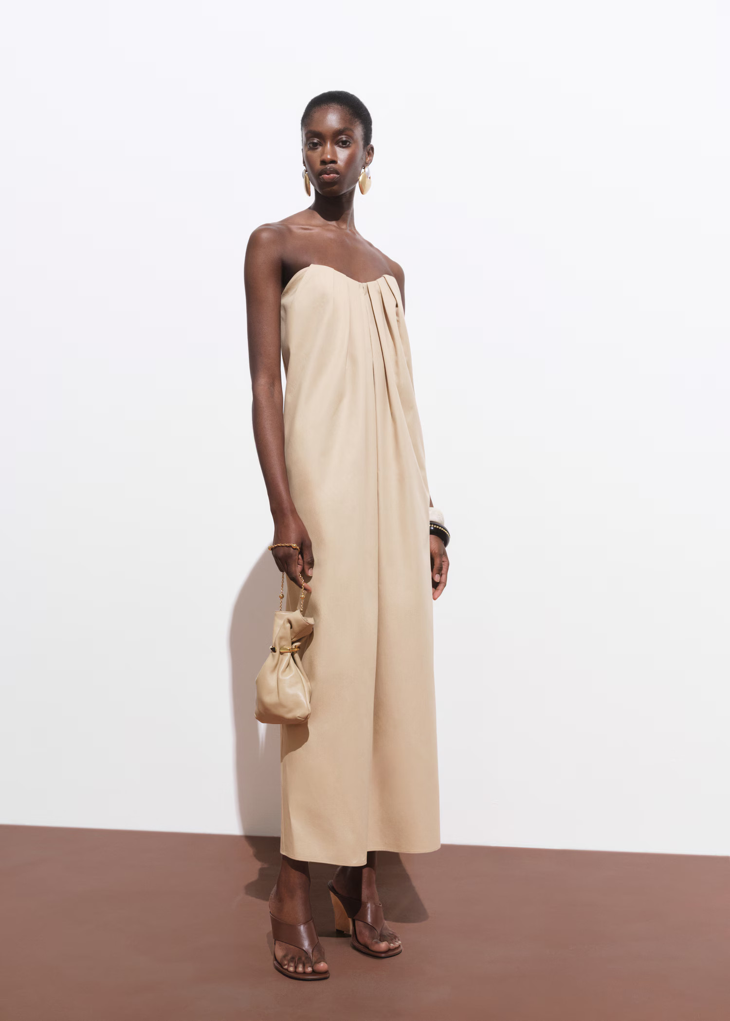 Long dress with sweetheart neckline - Women | MANGO United Kingdom | MANGO (UK)