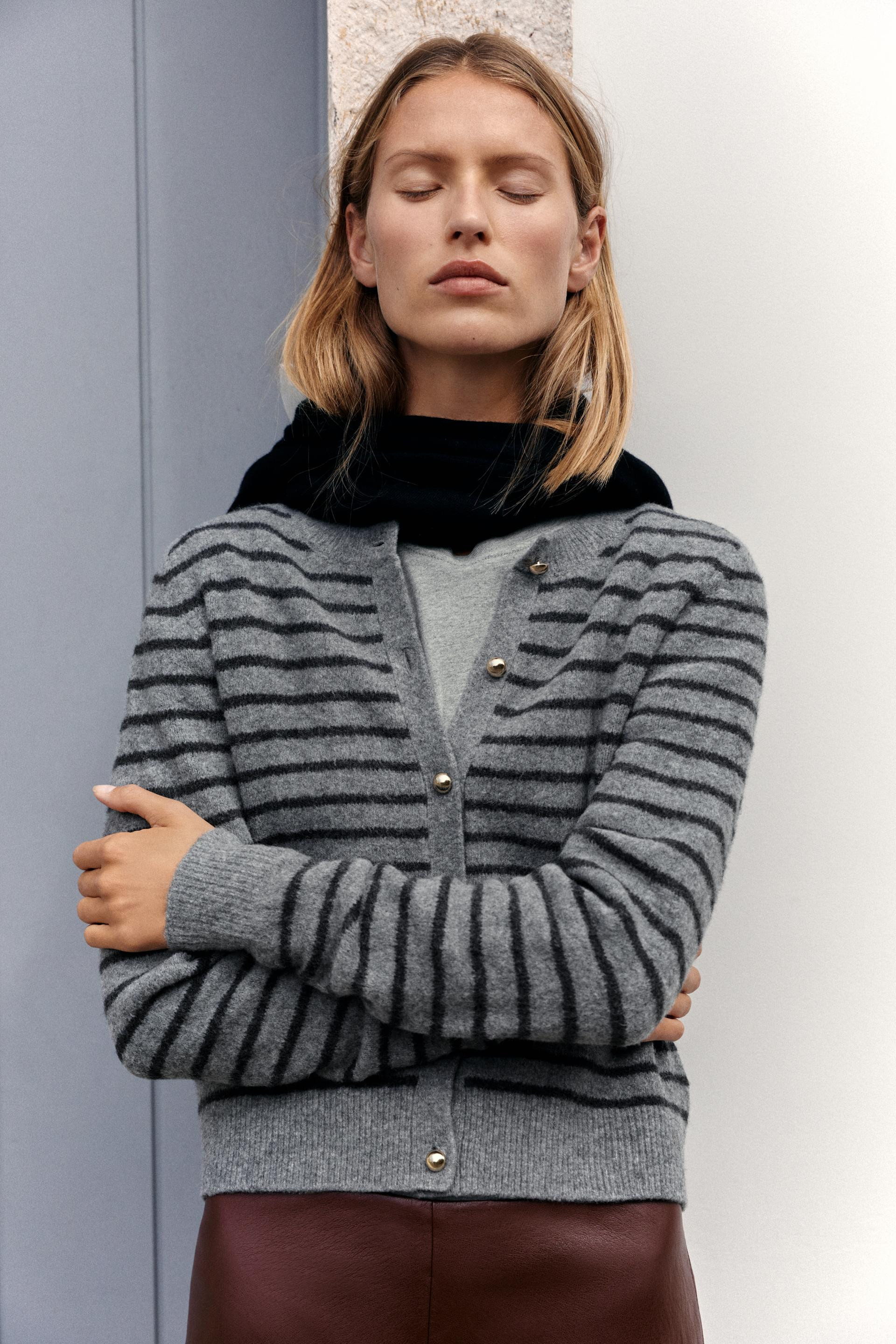 Zara - Striped Cardingan - Striped - M - Woman | Zara US