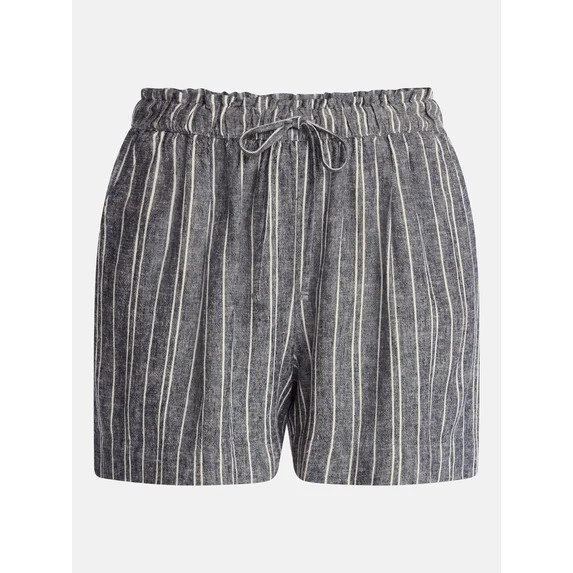 Time and Tru Women's Linen Blend Shorts, Sizes XS-XXXL | Walmart (US)