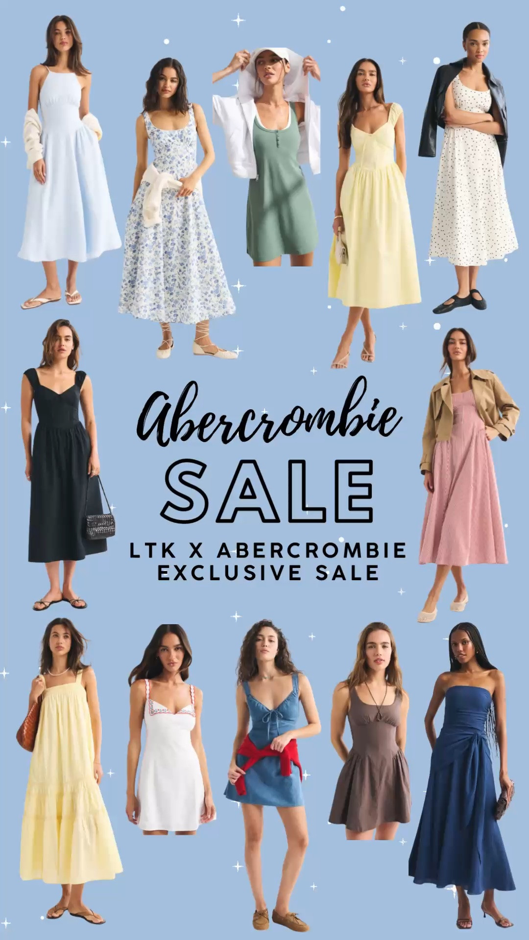 The LTK exclusive 2-day Summer sale is live! 🎉🛍️ 20% off almost everything! PLUS This is a stackable savings for dresses that are already marked 25% off! Sale runs 6/3-6/4 

To access the exclusive discount, tap a product from this post and you’ll see a “Copy Promo Code” button. Copy the code and shop as normal through the app and paste the copied promo code at checkout to apply it to your cart. 

Keywords: women’s clothing, women’s fashion, dress, polka dot, floral, athleisure, summer style, spring outfit 2026, summer outfit 2026, tennis dress, solid, midi, maxi, mini

#LTKxAbercrombie #LTKSaleAlert #LTKMidsize