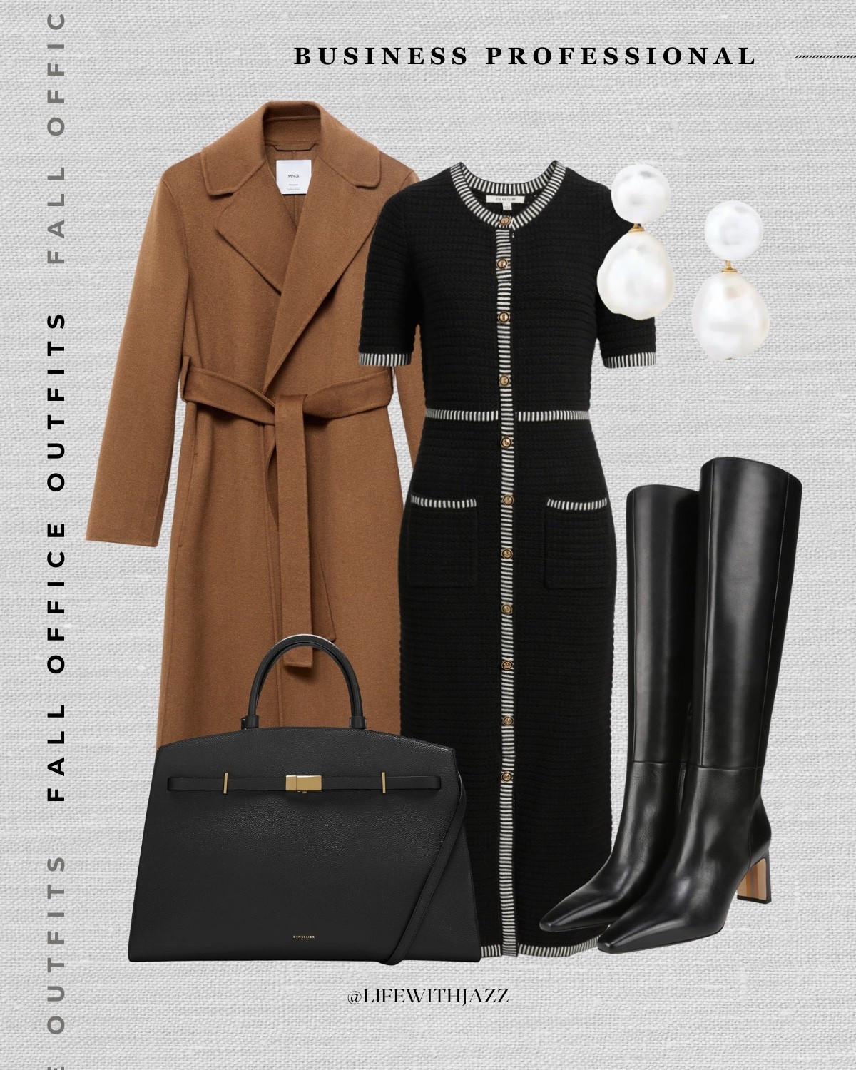 fall office outfit

camel coat/ work dress/ knee high leather boots / demellier tote / work tote bag/ pearl earrings/ elegant style / elevated style/ business professional / workwear 

 

#LTKSeasonal #LTKStyleTip #LTKWorkwear