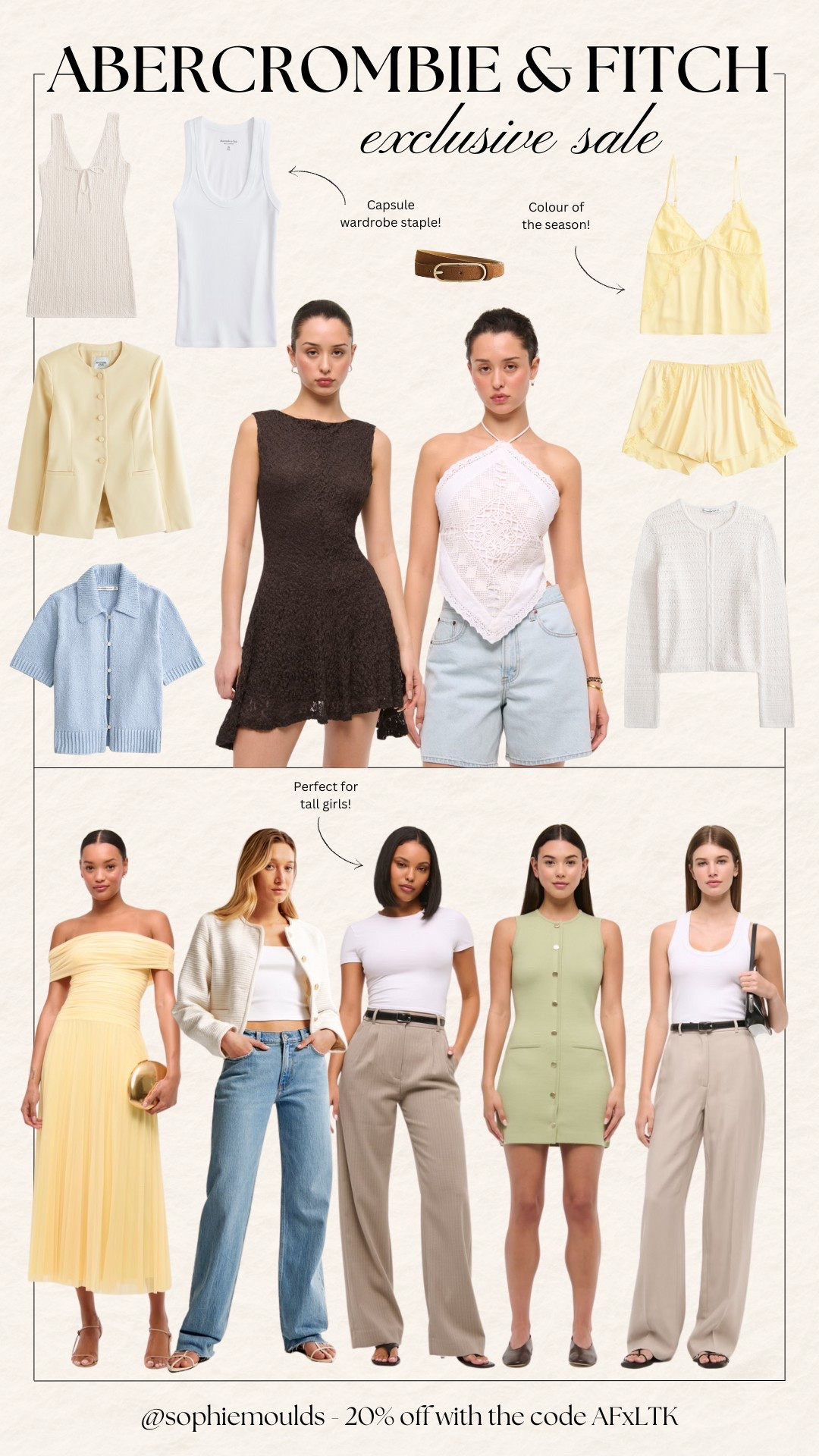 Abercrombie & Fitch exclusive sale! Get 20% off with code AFxLTK 🫶🏼 

25th & 26th April only! 

#LTKspring #LTKsummer #LTKxAFSale