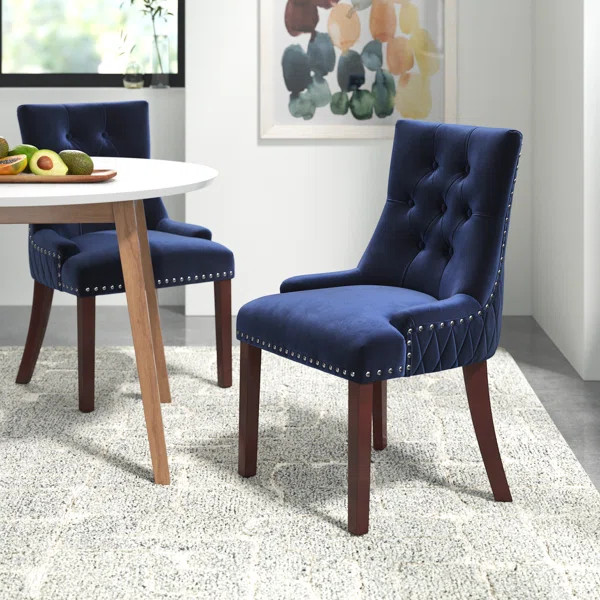 Bernyce Tufted Velvet Upholstered Dining Chair | Wayfair North America