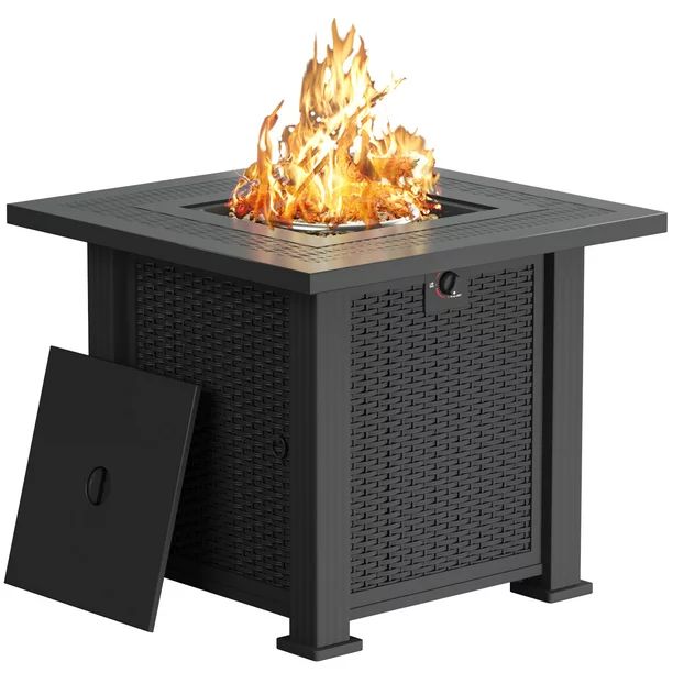 Devoko 28" Square 50000 BTU Propane Fire Pit Table - Walmart.com | Walmart (US)