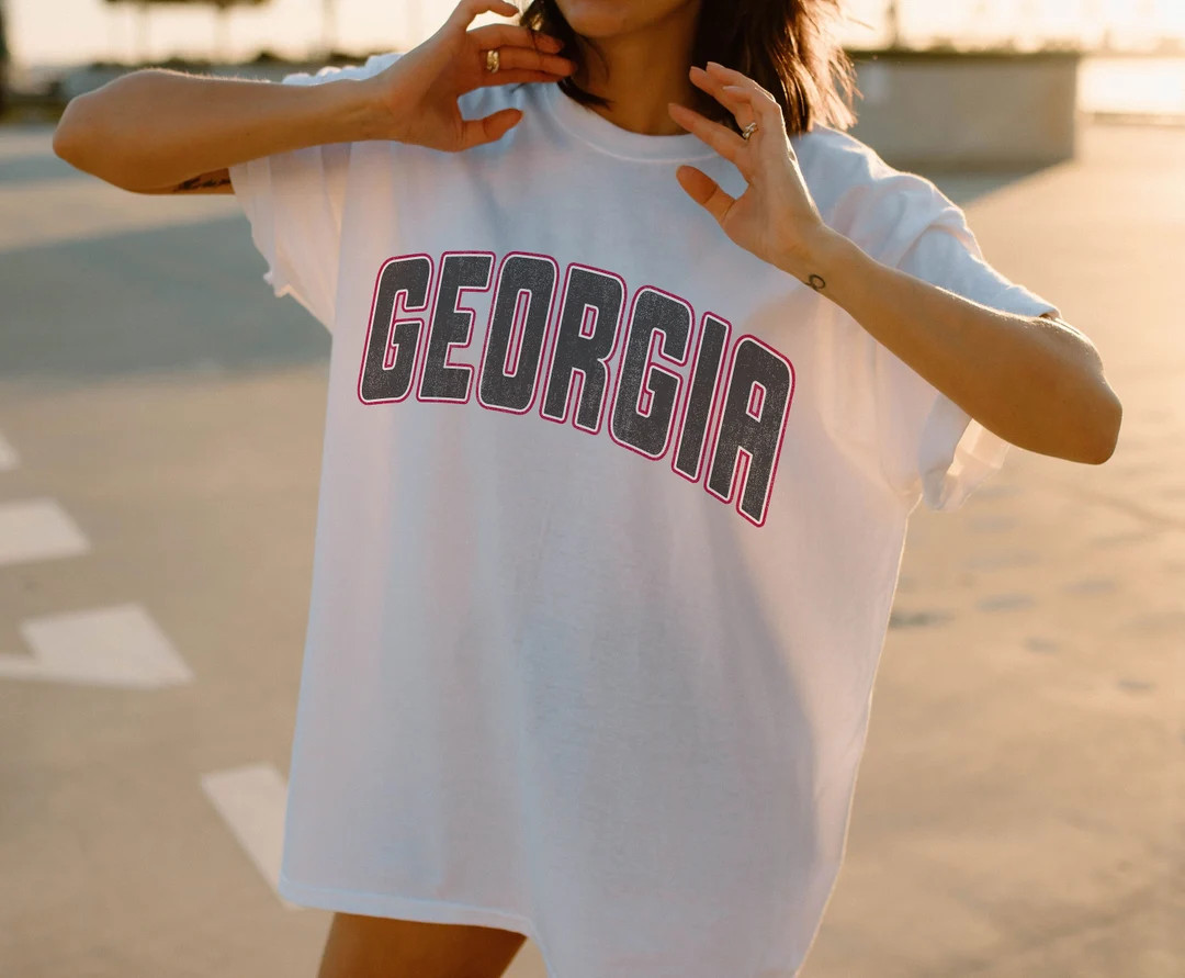 Vintage Georgia Shirt, Georgia Fan T-Shirt, Distressed Georgia Shirt, Georgia Gift, College Stude... | Etsy (US)