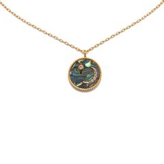 Abalone Crescent Moon Talisman Necklace | Sequin