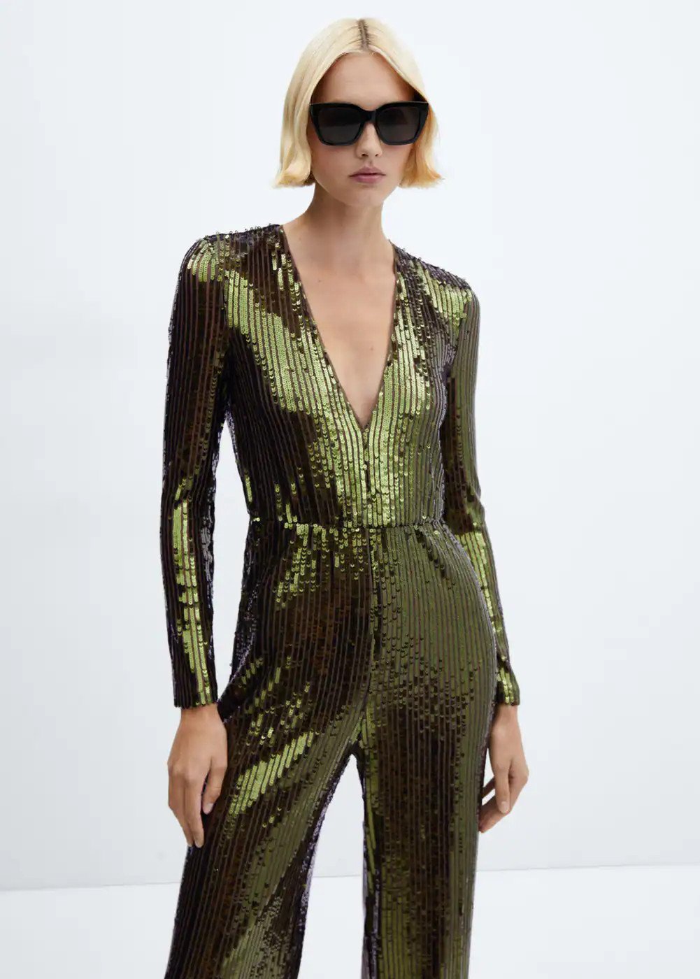 Combi-pantalon sequins | MANGO (FR)