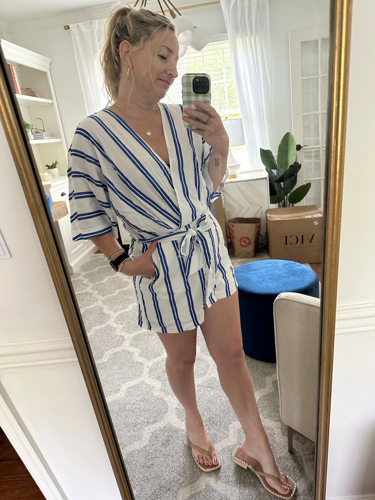 Hot weather uniform: breezy romper, pearl-detailed sandals, and just the right accessories ☀️
This striped belted romper from @vicidolls is perfect for:
✔️ Brunch
✔️ Vacations
✔️ Poolside parties
✔️ Summer errands when you still want to look pulled together

Lightweight, flattering, and easy to dress up or down—I’m wearing a size Medium.

Linked it all in my LTK including similar styles and sandals!

💸 Use my code TRILBYSAVE30 for 30% off your VICI order

#VICIpartner #LTKsummerstyle #VICIromper #VacationStyle #BrunchOutfit #PetiteStyle #OOTD #EasySummerOutfits #SummerStaples #LTKUnder50 #TrilbyStyle #CasualChic #WhatToWearInTheHeat

#LTKMidsize #LTKPetite #LTKTravel