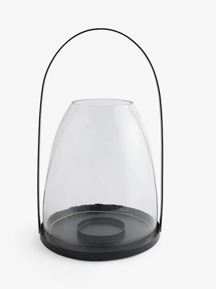 Black Metal Curved Handle Lantern Large | Next US