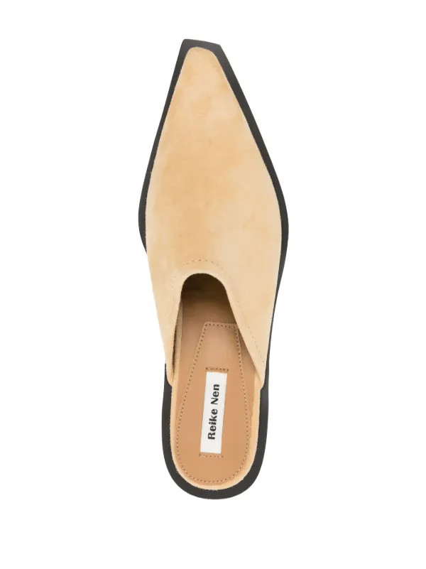 Reike Nen 45mm pointed-toe Suede Mules - Farfetch | Farfetch Global