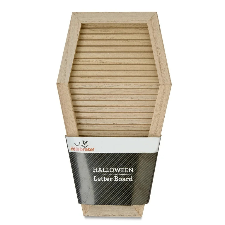 Tablero con Letras en Forma de Ataúd Decor, Beige, 11,9", Halloween de Way To Celebrate | Walmart (US)