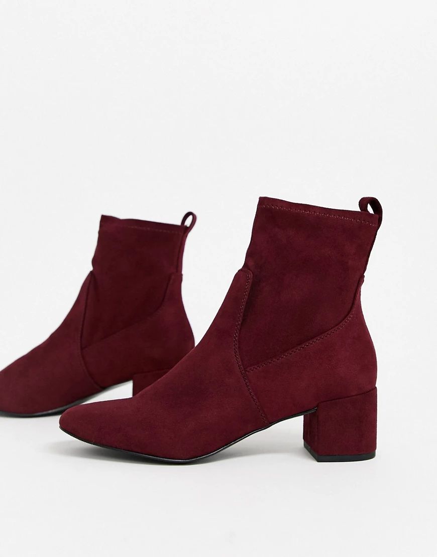 ALDO block heel sock boots-Red | ASOS (Global)