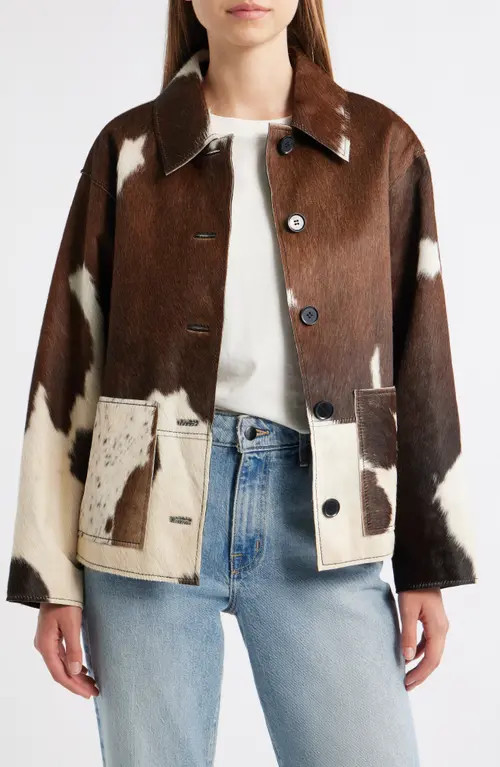 Rails Haisley Genuine Calf Hair Jacket in Cowgirl at Nordstrom, Size Small | Nordstrom