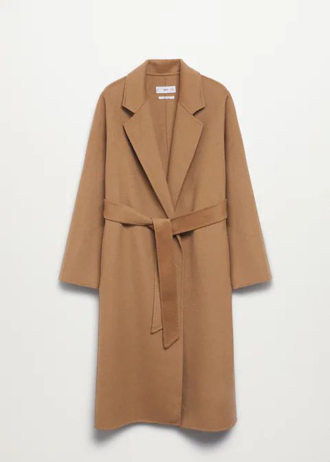 Wide lapel wool-blend coat | MANGO (US)