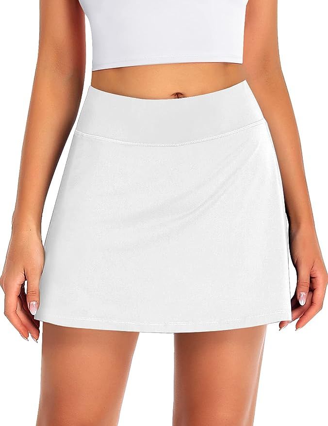 Womens High Waisted Tennis Skirt Skorts with Pockets Shorts Athletic Golf Running Skirt Workout S... | Amazon (US)