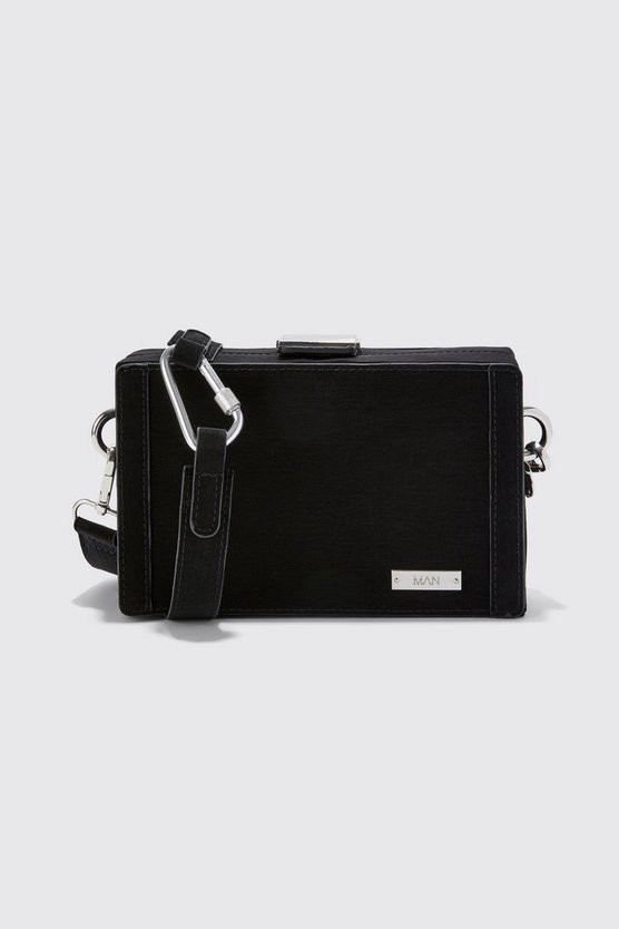 Man Rigid Smart Cross Body Box Bag | boohooMAN (US & Canada)