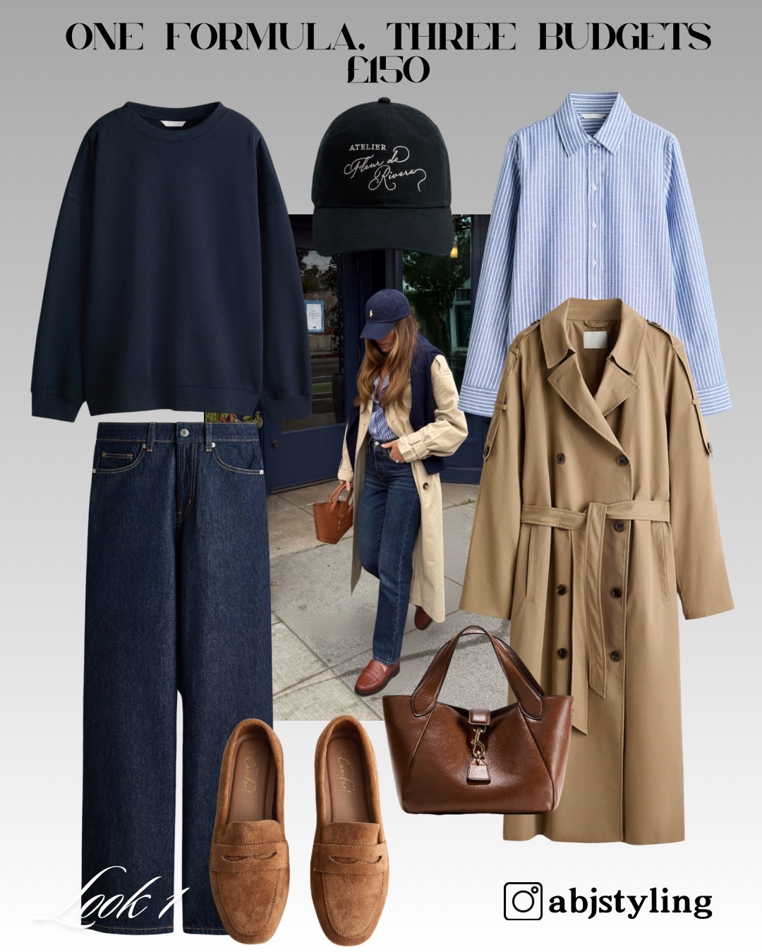 The same preppy autumn formula at the lowest price point: dark denim, navy, stripes, trench and loafers.

Styling tip: keep the denim dark and the accessories warm brown — that contrast is what makes inexpensive basics feel more considered.

#LTKuk #LTKautumn #LTKeurope