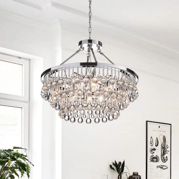 Silver Orchid Niese Glass Crystal 9-Light Chandelier | Bed Bath & Beyond