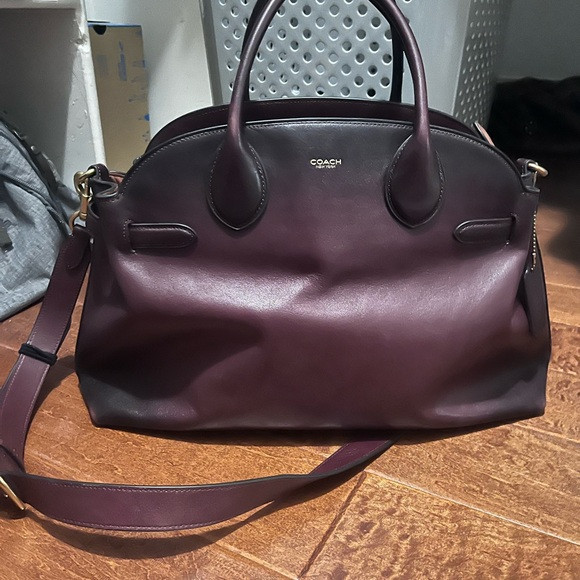 Coach Women's Merlot Leather Bag | Poshmark