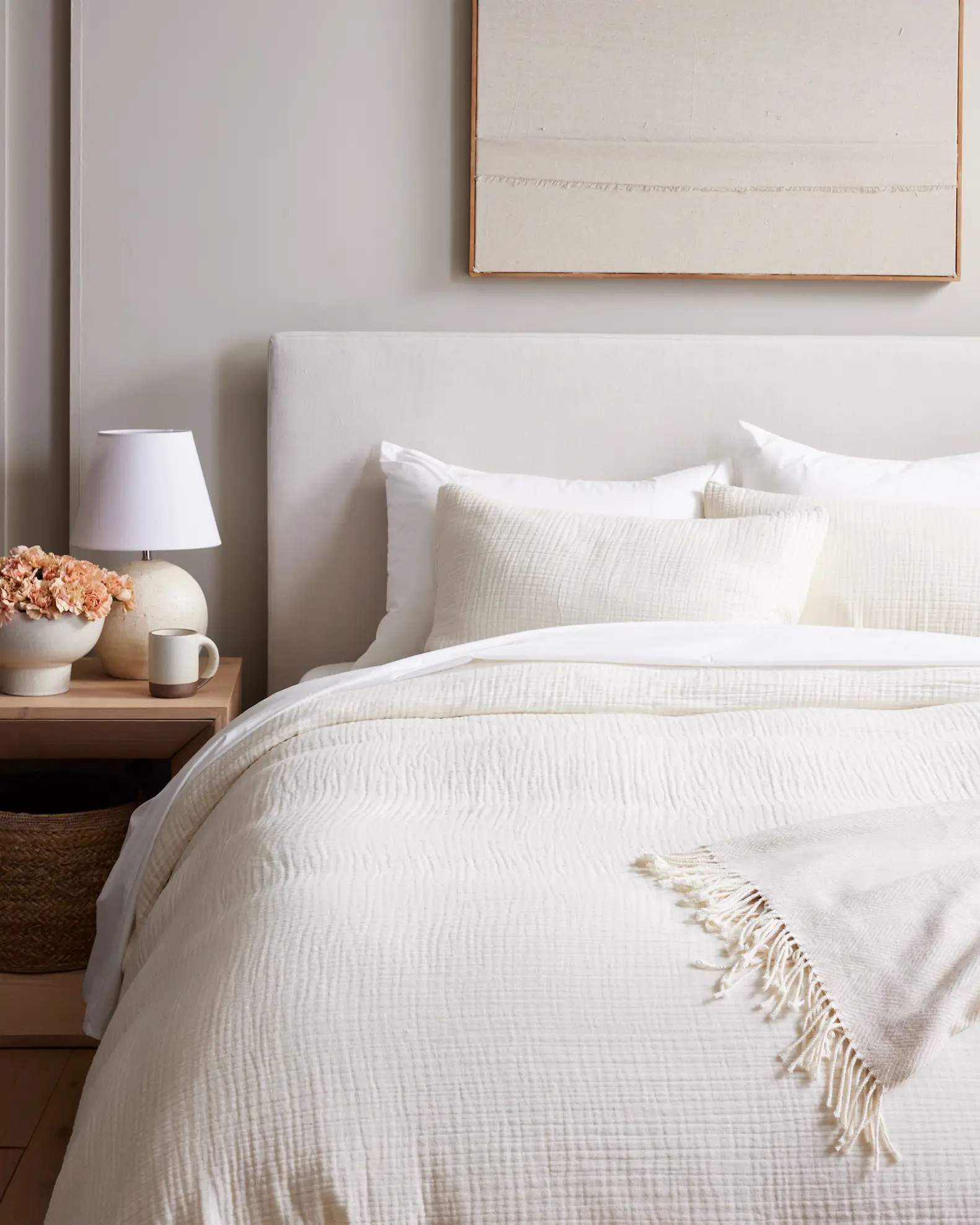 Organic Airy Gauze Duvet Cover Set | Quince in Undyed | Quince