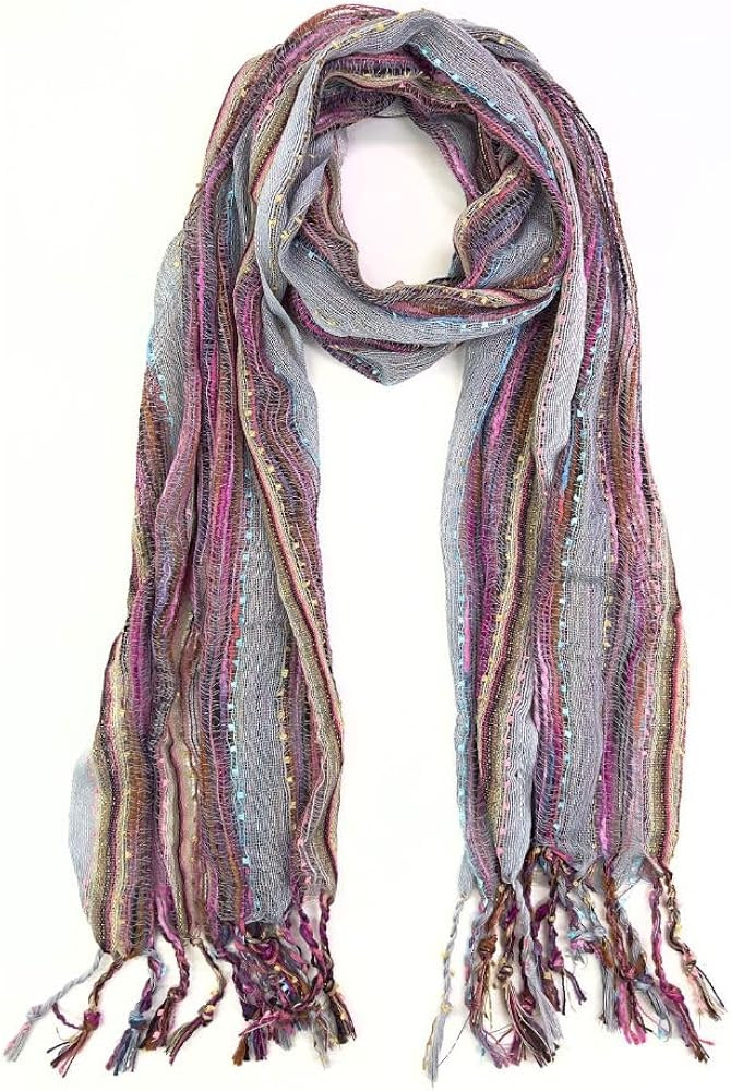 Humble Hilo Multi-Colored Scarf/Shawl for Women Lightweight Head or Neck Scarf | Amazon (US)