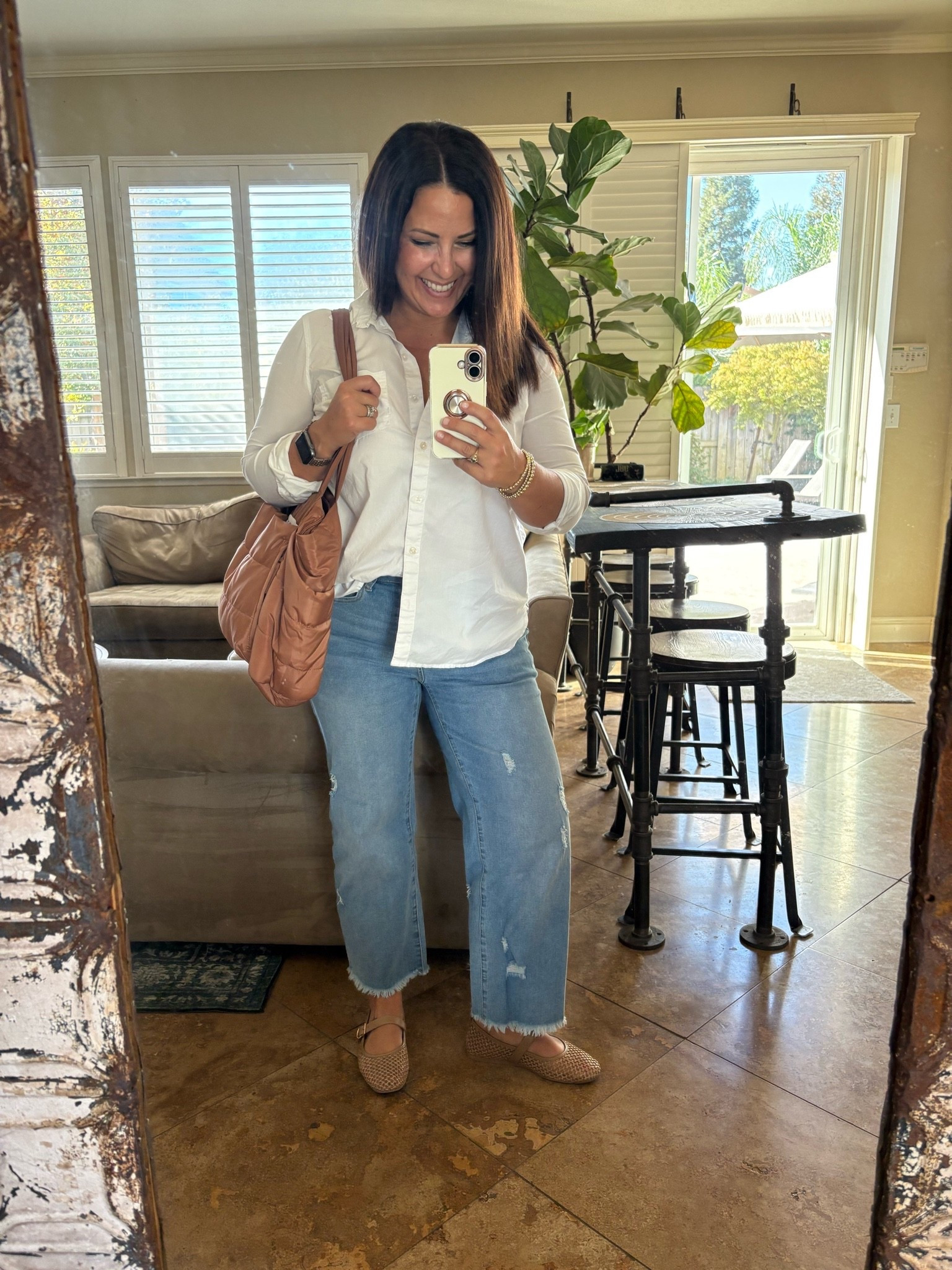 Easy fall teacher outfit 🍂🤎 These petite-friendly jeans are a favorite—I’m wearing a size 4. Paired with my mesh ballet flats with memory foam for all-day comfort! I sized down ½ size in the flats. Perfect for a day at school! ✨

#teacheroutfit #fallteacheroutfit #petitefashion #teacherstyle #falloutfit

#LTKPetite #LTKWorkwear #LTKOver40