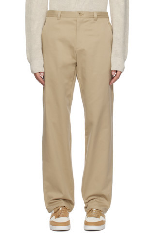 Beige Ville Trousers | SSENSE