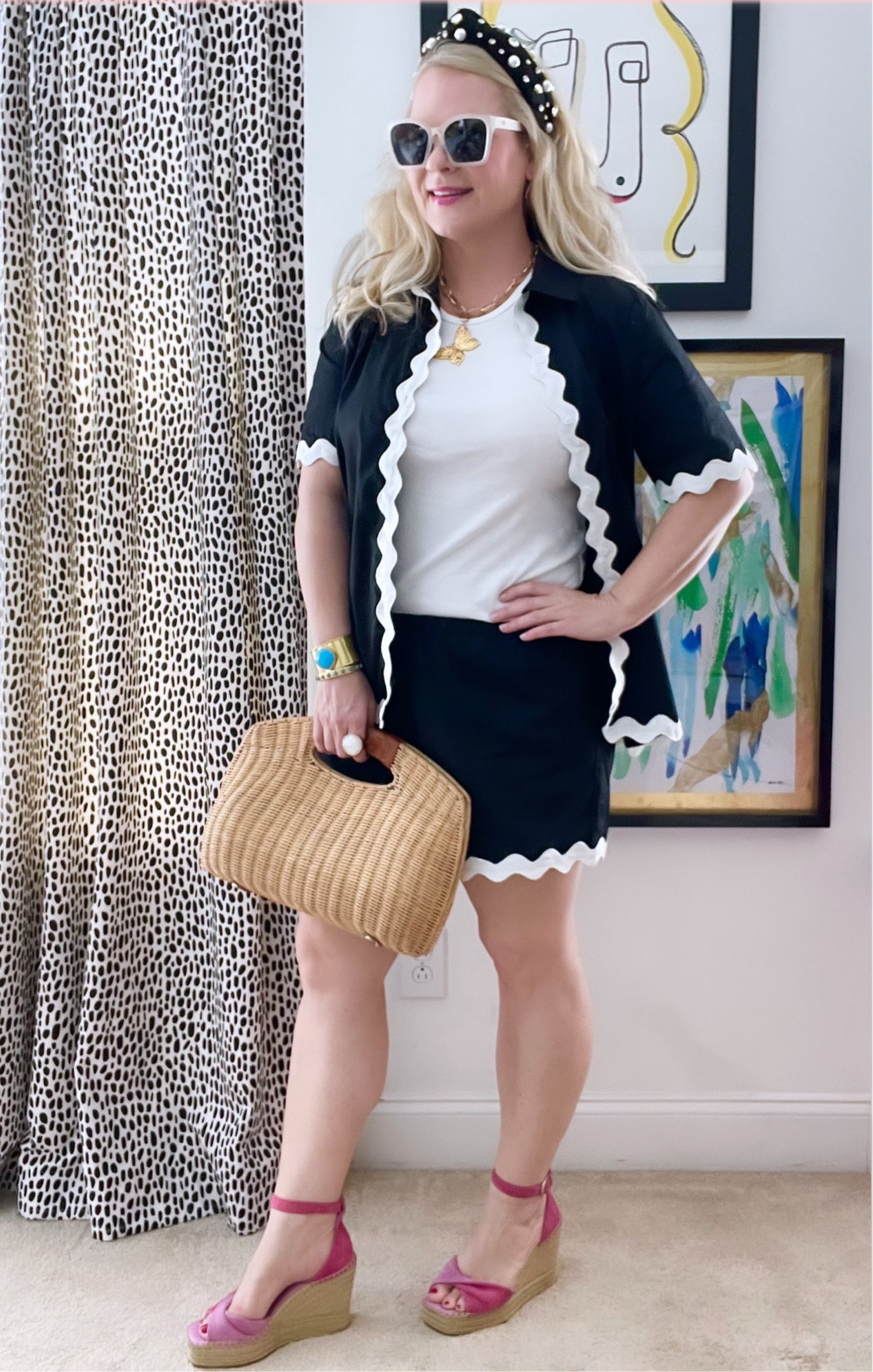 Trending: Ric Rac 

OOTD summer outfits shorts 

#LTKOver40 #LTKFindsUnder50