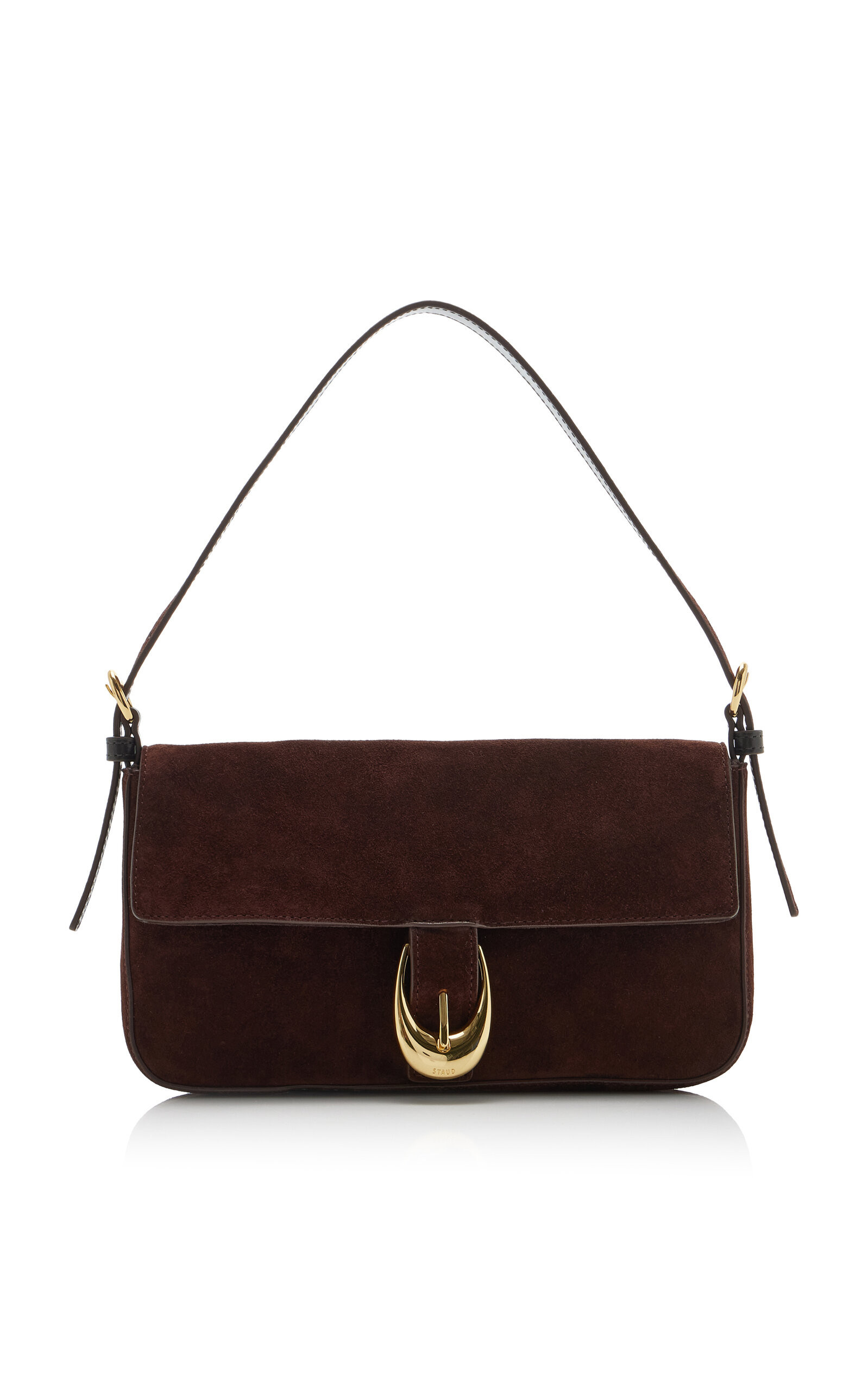STAUD - Harlow Suede Bag - Brown - OS - Moda Operandi | Moda Operandi (Global)
