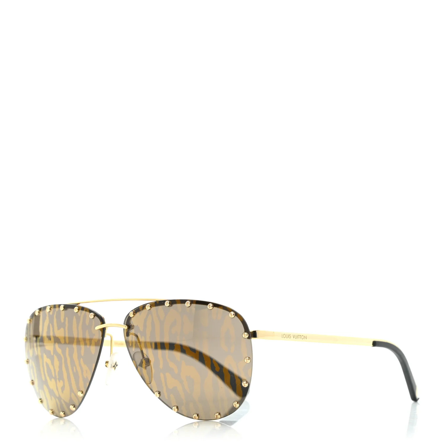 LOUIS VUITTON Aviator Sunglasses Z1115U Brown | FASHIONPHILE (US)