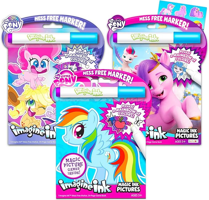 My Little Pony Imagine Ink Coloring Super Set ~ Bundle with 3 MLP Imagine Ink Mess-Free Coloring ... | Amazon (US)