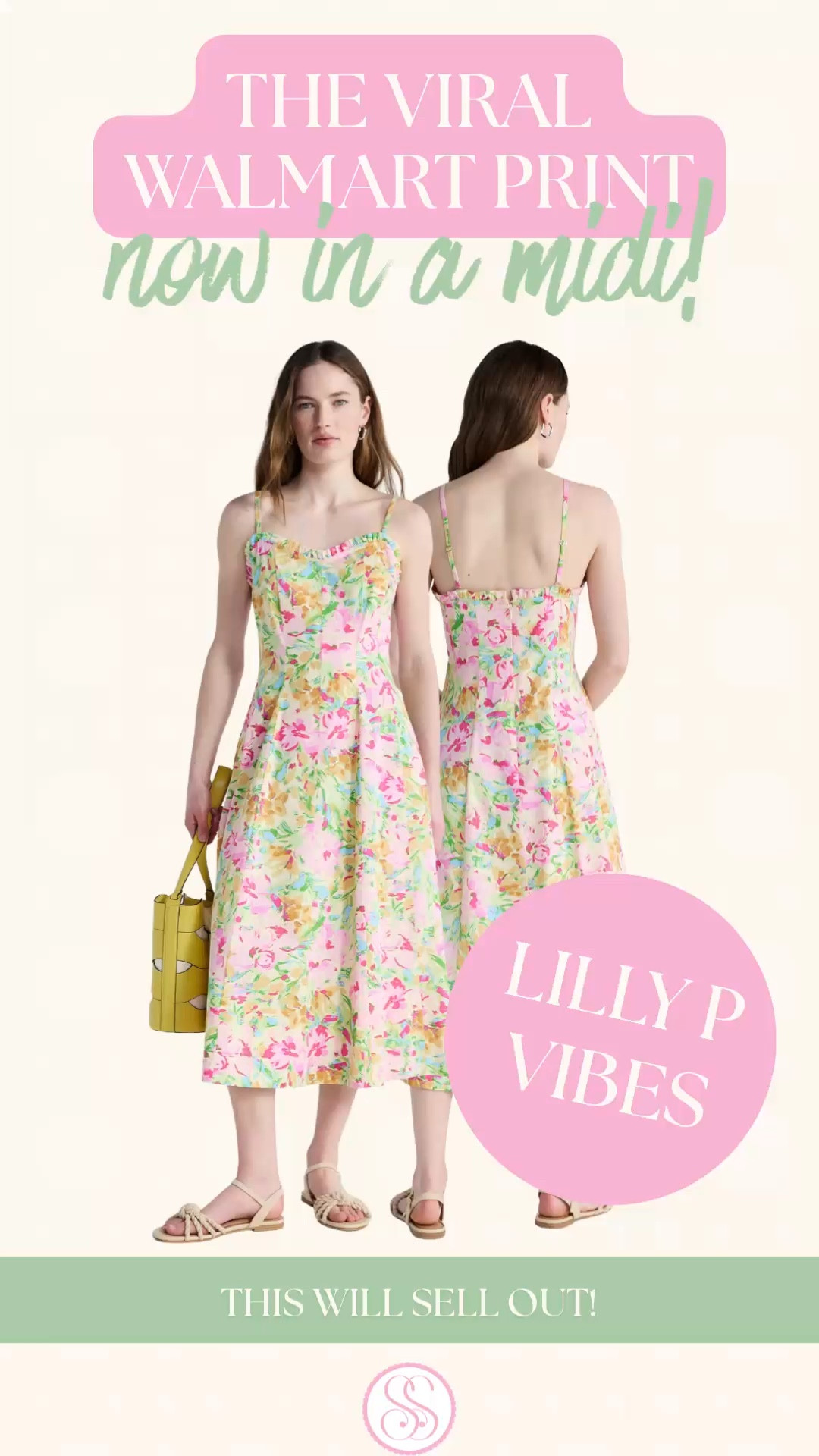 Walmart spring dress, Lilly Pulitzer look for less, cotton midi dress women, floral midi dress, vacation dress women, Easter dress women, spring dresses, beach vacation outfit, resort dress women, wedding guest dress

The viral Walmart floral print is BACK in a midi dress and this one is going to move fast.

This Free Assembly midi dress has such strong Lilly Pulitzer energy — bright painterly florals, pink and green color, feminine ruffle neckline, fit-and-flare shape, and that polished resort feel people search for every spring. The best part: it is 100% cotton, which makes it feel crisp, breathable, and much more elevated than you expect from a Walmart dress.

This is the kind of dress that works for vacation outfits beach, brunch, bridal showers, baby showers, church, garden parties, graduation weekends, and any moment where you want a colorful spring dress that looks expensive.

Details that make it good:
✨ 100% cotton
✨ adjustable straps
✨ back zipper
✨ sweetheart neckline
✨ ruffle trim
✨ paneled fit-and-flare shape
✨ midi length
✨ bright Lilly-inspired floral print
✨ only at Walmart

This print sold out fast in the last silhouette, so I would not sit on the midi version. It has all the things high-intent dress shoppers are looking for right now: cotton, color, spring, vacation, Easter, and designer-inspired energy at a Walmart price.

Walmart dress, Walmart spring dress, Walmart fashion finds, Free Assembly dress, Lilly Pulitzer look for less, Lilly Pulitzer inspired dress, floral midi dress women, cotton midi dress, 100 cotton dress, spring dresses for women, Easter dress women, vacation dress women, beach vacation outfit, resort dress, pink floral dress, green floral dress, fit and flare midi dress, bridal shower dress, baby shower dress, church dress women, garden party dress, spring break outfit

#LillyPulitzer #LookForLess #SpringDress #FloralDress #WalmartStyle 
#LTKFindsUnder50 #WeddingGuestDress #LTKFindsUnder100 

#LTKSeasonal #LTKTravel #LTKWedding