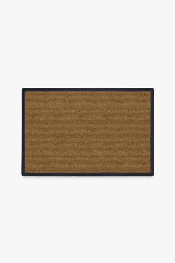 Looped Solid Dark Coir Doormat | Ruggable