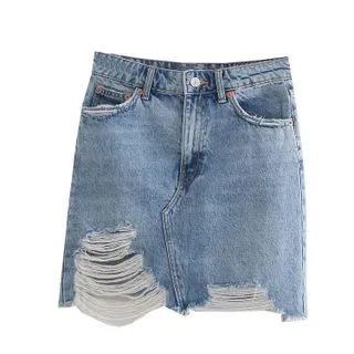 Distressed Denim Skirt | YesStyle Global