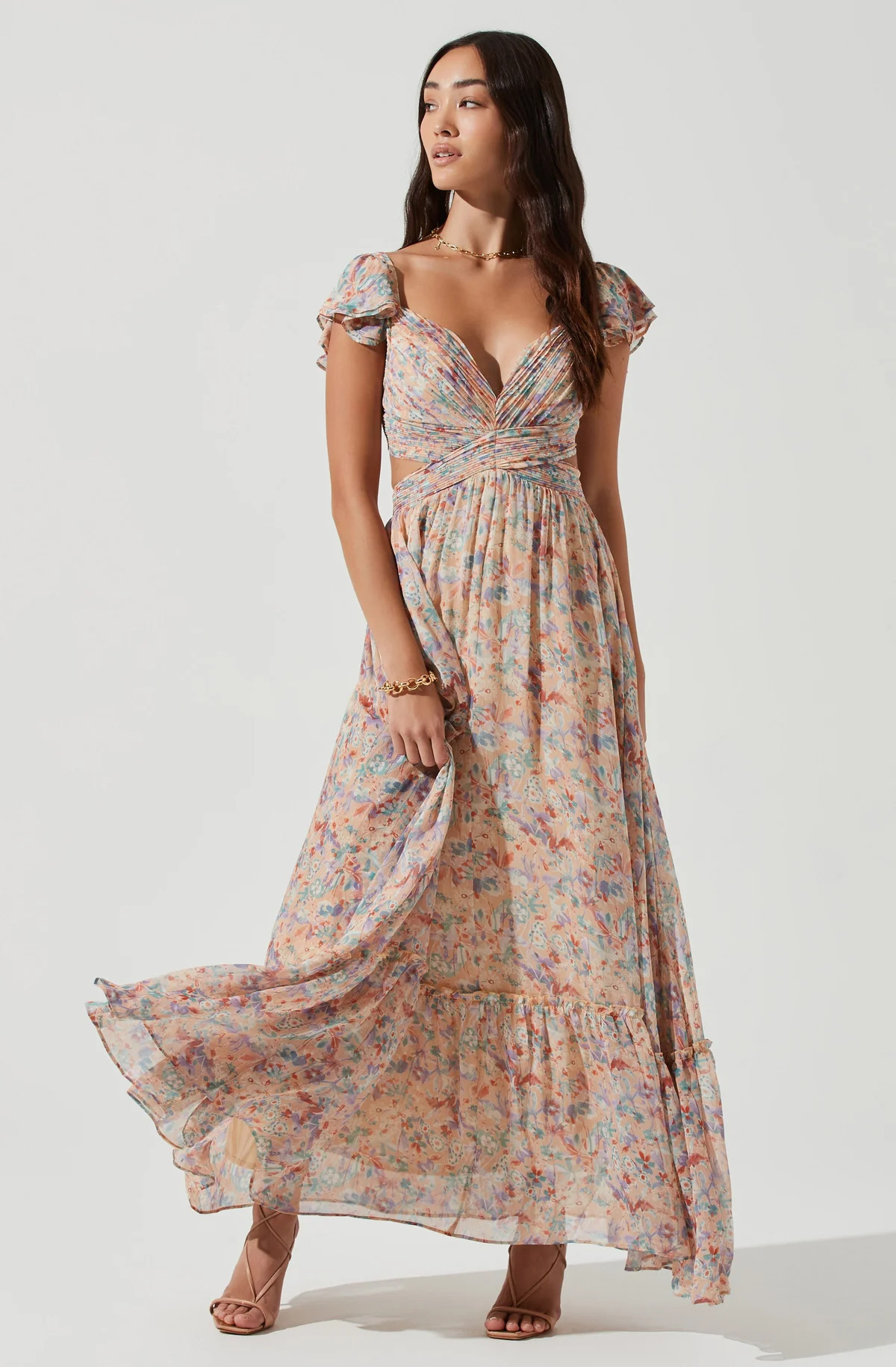 Primrose Floral Strappy Back Maxi Dress | ASTR The Label (US)