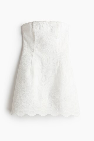 H & M - Besticktes Bandeau-Kleid - Weiß | H&M (DE, AT, CH, NL, FI)