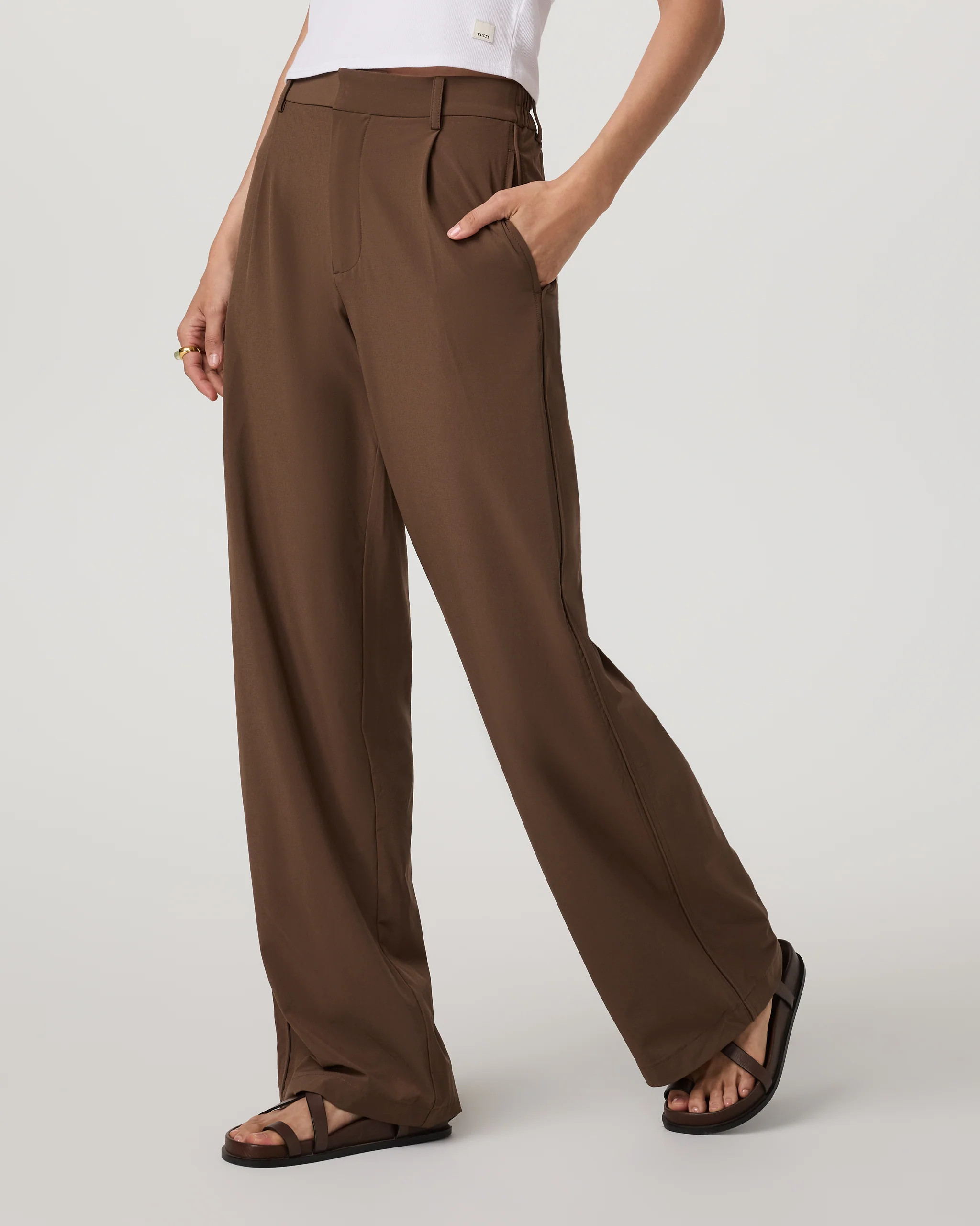 Villa Pinstripe Trouser Pant | Women's Navy Pinstripe Pants | Vuori | Vuori Clothing (US & Canada)