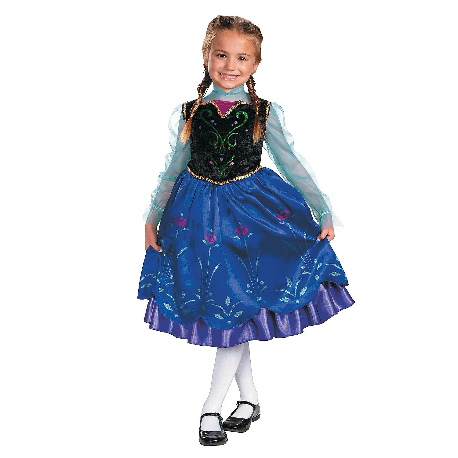 Disguise Girls' Disney Frozen Anna Deluxe Costume - Size 4-6 - Walmart.com | Walmart (US)