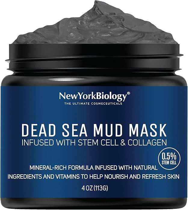 New York Biology Dead Sea Mud Mask for Face, Body | with Stem Cell and Collagen | Spa Quality Por... | Amazon (US)