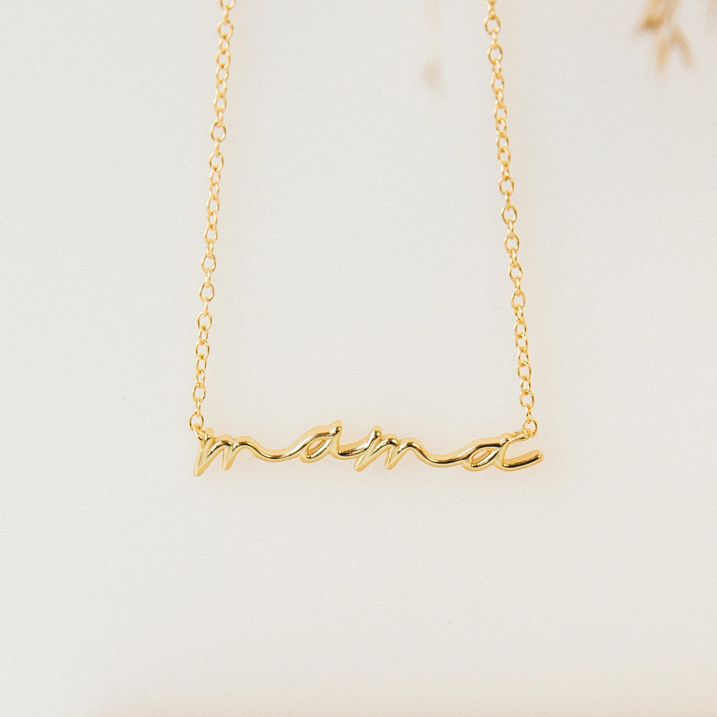 Dainty Mama Necklace in 18K Gold | Caitlyn Minimalist | Caitlyn Minimalist
