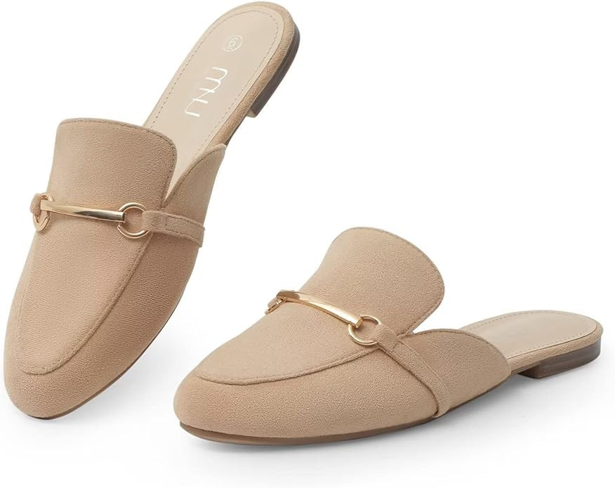 MUSSHOE Mules for Women Flats Comfortable Slip on Women Mules Backless Loafers | Amazon (US)