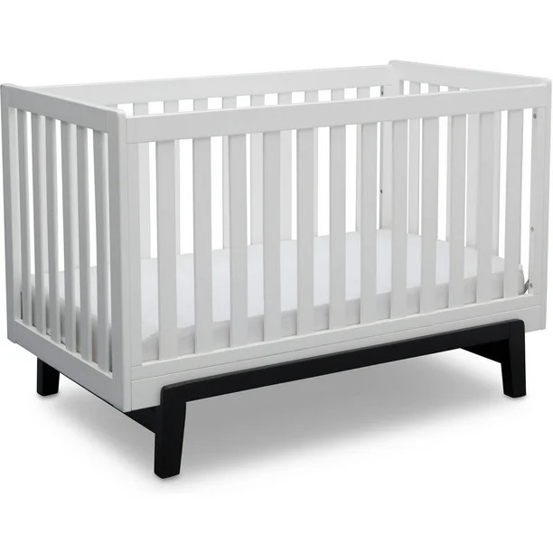 Delta Children Aster 3-in-1 Convertible Crib, Bianca White with Ebony | Walmart (US)