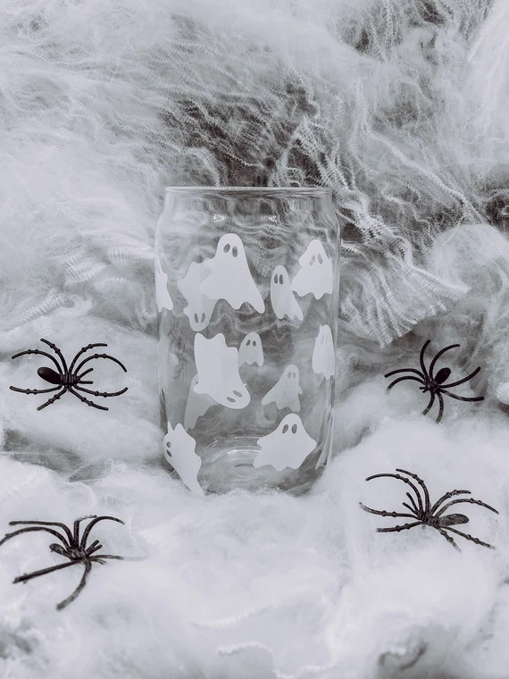 Ghost 16 oz & 20 oz Beer Can Glass  Spooky Season Iced Coffee | Etsy | Etsy (US)