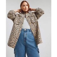 Leopard Print Utility Cargo Jacket | Simply Be (UK)