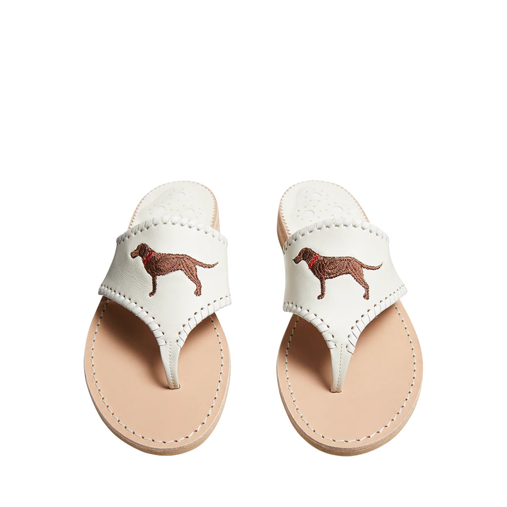 Chocolate Lab Embroidered Sandal | Jack Rogers