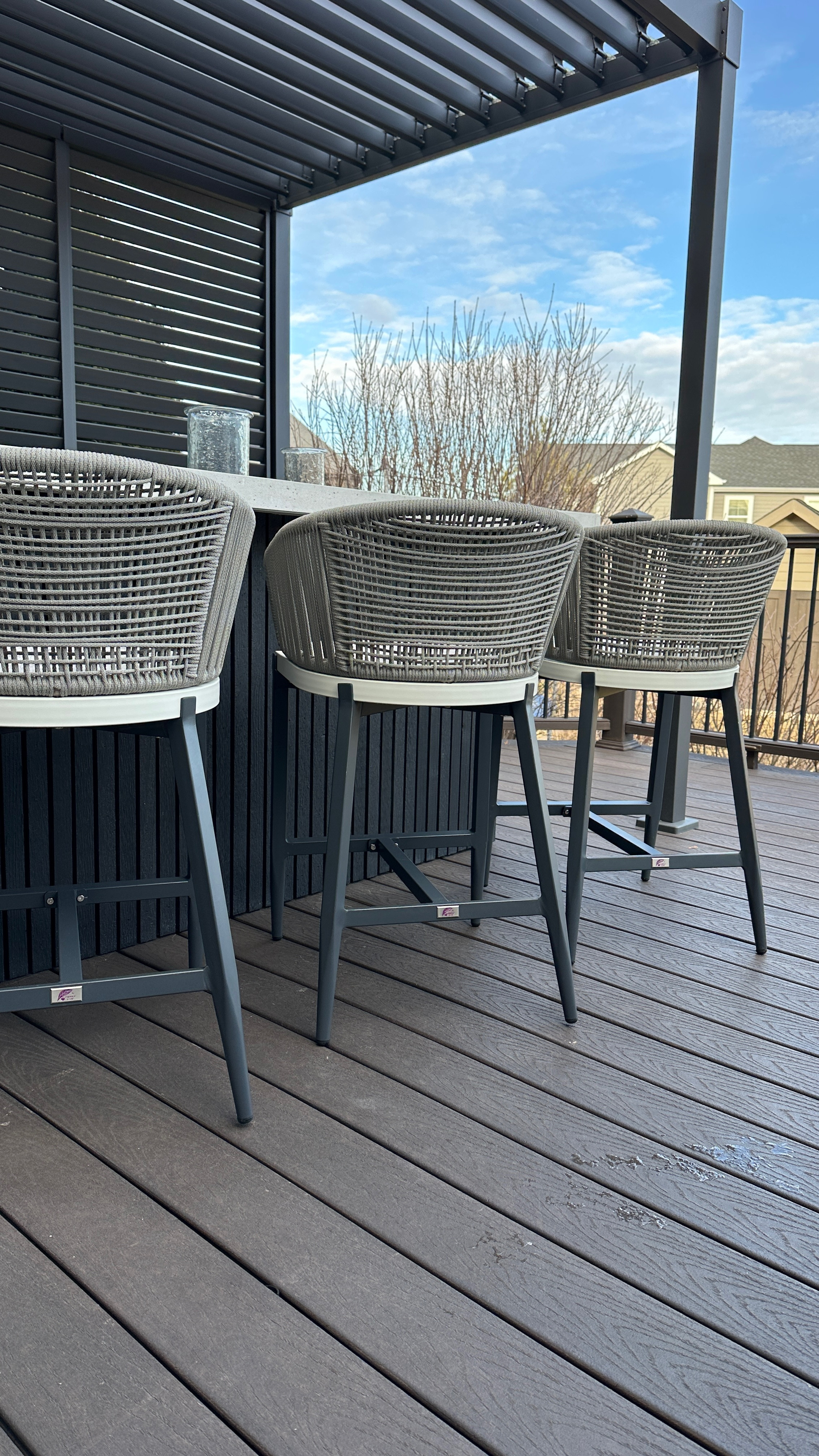 Purple Leaf outdoor barstools 

#LTKHome