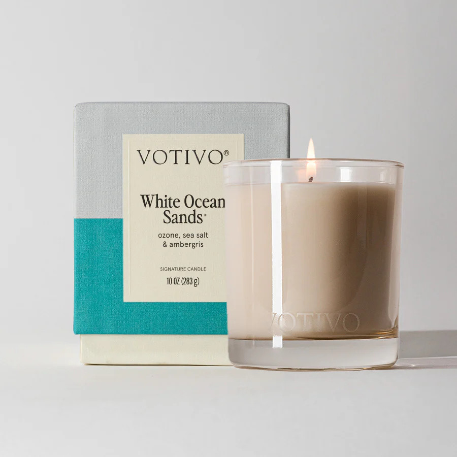 White Ocean Sands 10 oz. Signature Candle | Votivo