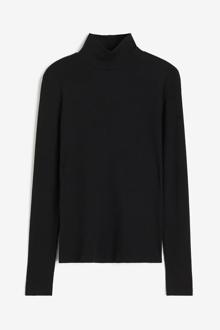 Top col roulé côtelé | H&M (FR, IT, ES, PT, BE)